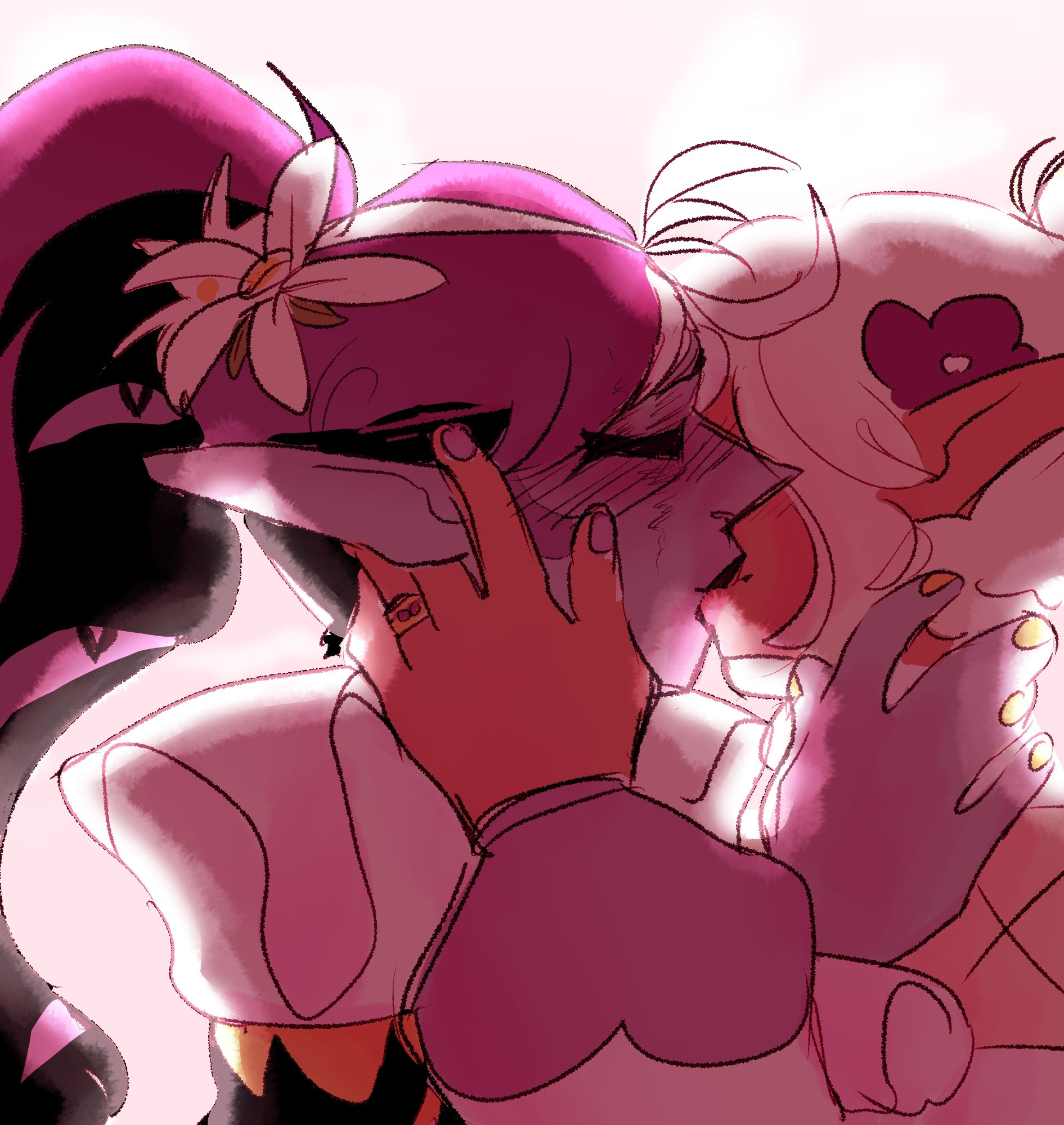 SMPV kiss / engagement illustration