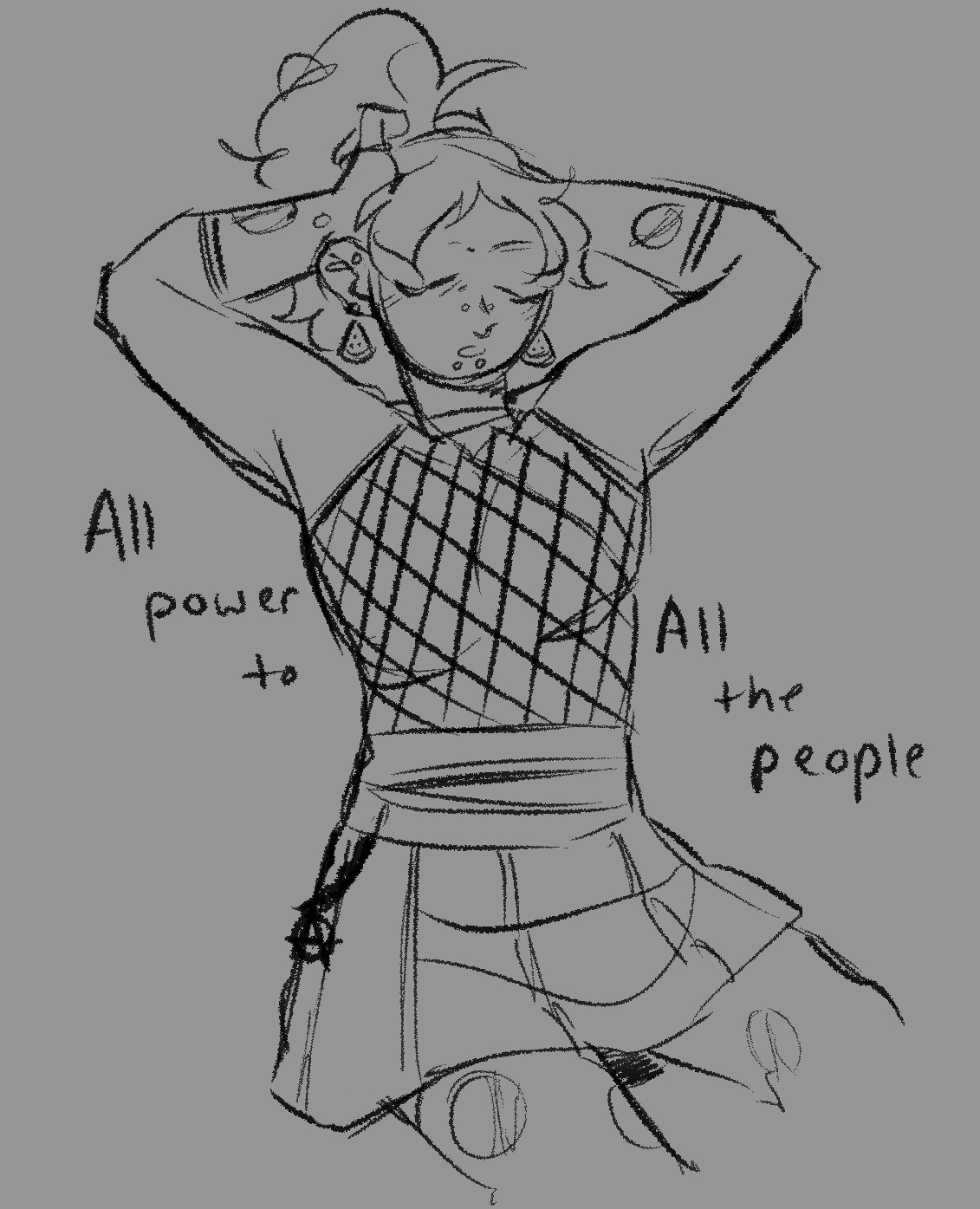 OC Arte with text 'All Power to All the People'